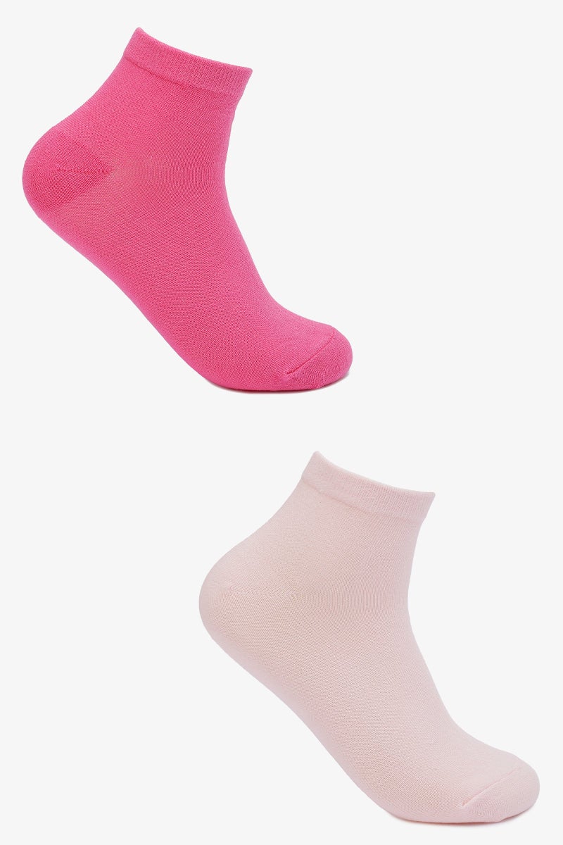 Carina Plain Ankle Socks - 2 Pairs - Image 1